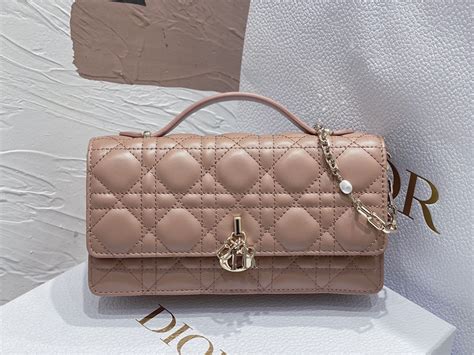 Miss Dior Mini Bag Light Pink Cannage Lambskin